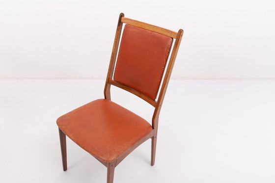 Image 1 of Set van 6 Deense Mid Century Moderne stoelen van Hugo Frandsen voor Spøttrup Stolefabrik