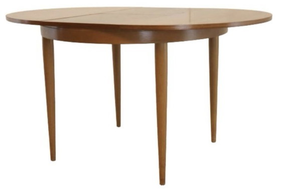 Image 1 of Vintage Uitklapbare Ronde Tafel 96 Cm Diameter