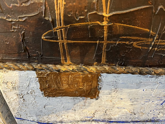 Image 1 of Heel groot Schilderij Tweeluik, Perfecte Staat!