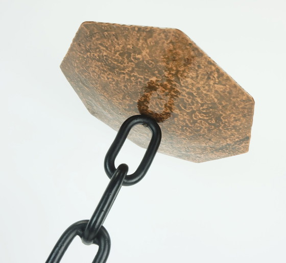 Image 1 of Grote 21" Kandelaar Brutalistisch Ontwerp Ijzer Koper Echt Vintage 1960S Xxl Kandelaar