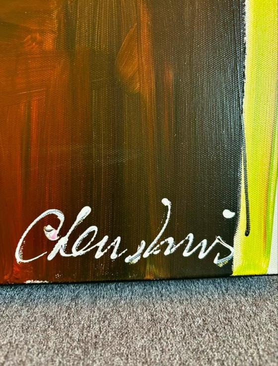 Image 1 of Uniek Kleurrijk Schilderij Van Schildersduo Liz (180X80Cm)