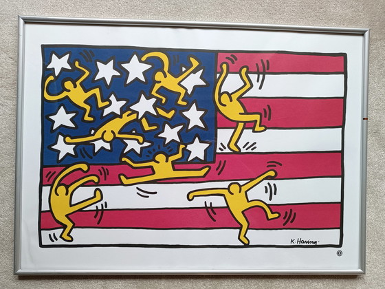 Image 1 of Keith Haring vintage litho poster