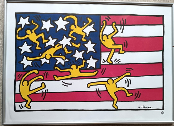 Image 1 of Keith Haring vintage litho poster