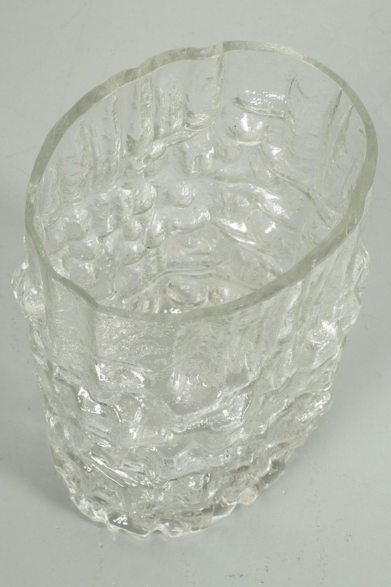 Image 1 of Vintage heldere glazen vloervaas