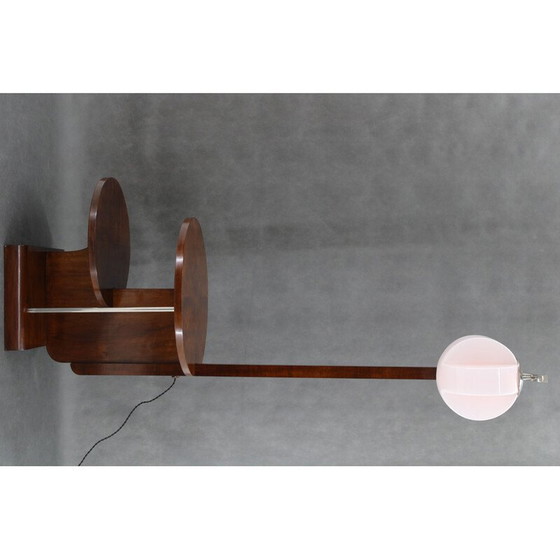Image 1 of Vintage vloerlamp in walnoot afwerking door Jindrich Halabala, Tsjecho-Slowakije 1930