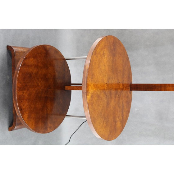 Image 1 of Vintage vloerlamp in walnoot afwerking door Jindrich Halabala, Tsjecho-Slowakije 1930