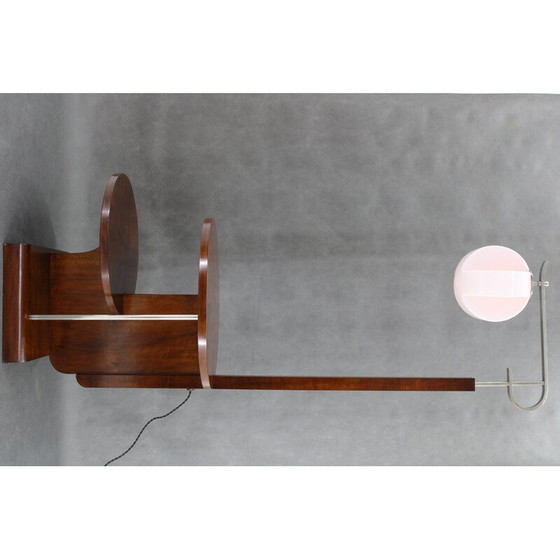 Image 1 of Vintage vloerlamp in walnoot afwerking door Jindrich Halabala, Tsjecho-Slowakije 1930