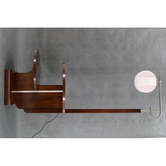 Image 1 of Vintage vloerlamp in walnoot afwerking door Jindrich Halabala, Tsjecho-Slowakije 1930