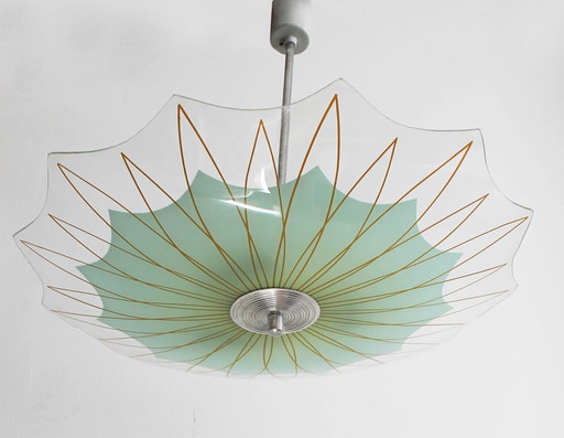 Mid Century Plafondlamp uit 1960 met de bijnaam "Umbrella".