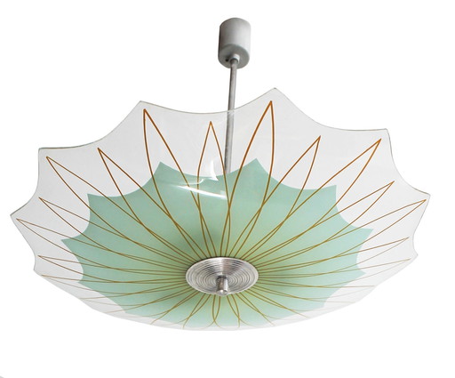 Mid Century Plafondlamp uit 1960 met de bijnaam "Umbrella".