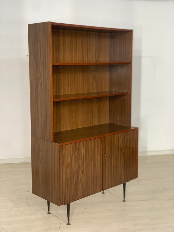 Image 1 of Mid Century hoge kast plank boekenkast vintage