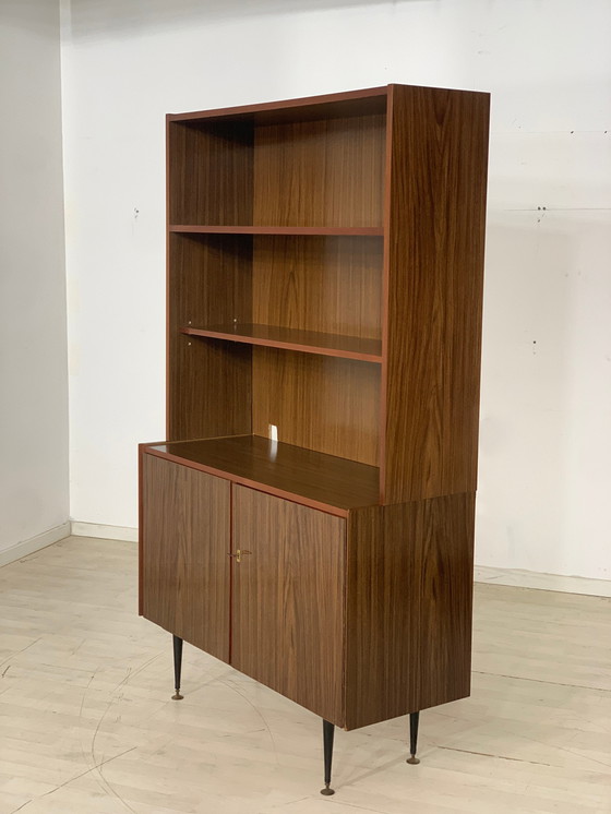 Image 1 of Mid Century hoge kast plank boekenkast vintage