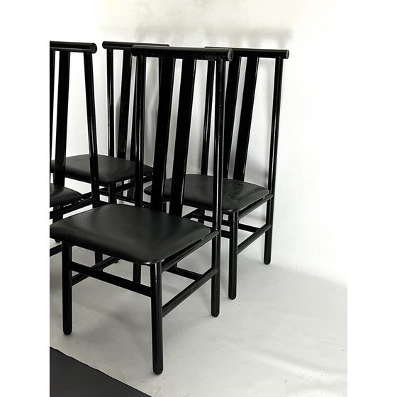 Image 1 of Set van 4 vintage Zea eetkamerstoelen door Annig Sarian voor T70, Italië 1980