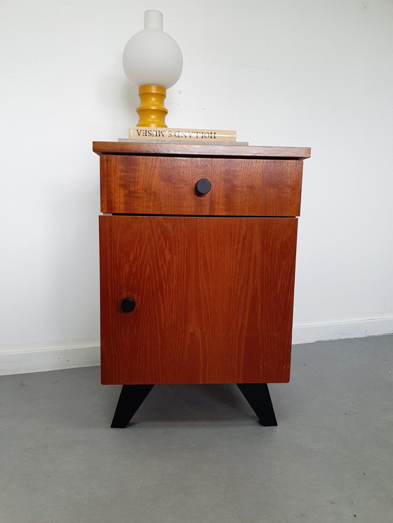 Image 1 of Nachtkastje teak. Mid-Century halkastje/kastje.