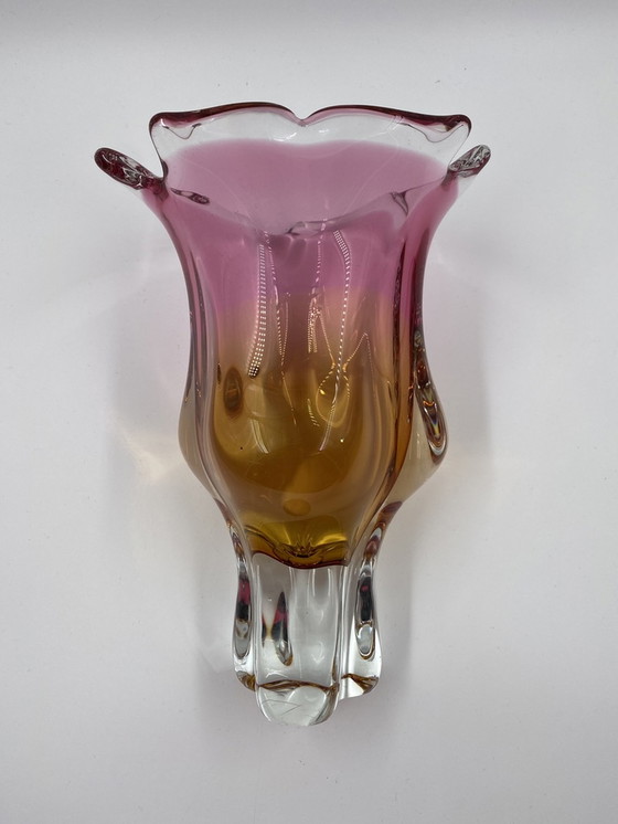 Image 1 of Josef Hospodka vaas -Chribska glassworks- Tsjechië