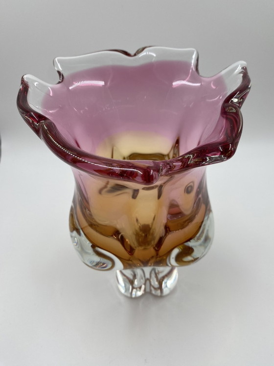 Image 1 of Josef Hospodka vaas -Chribska glassworks- Tsjechië