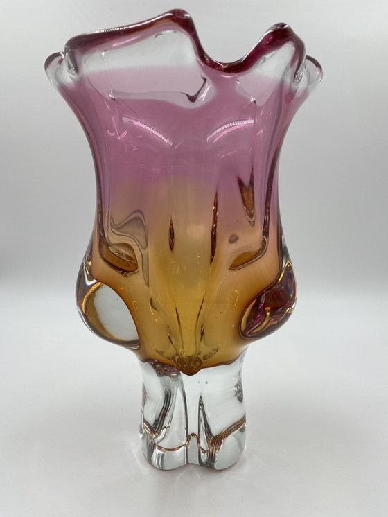 Image 1 of Josef Hospodka vaas -Chribska glassworks- Tsjechië