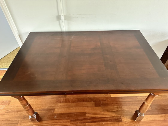 Image 1 of Vintage Uitschuifbare Mahonie Tafel