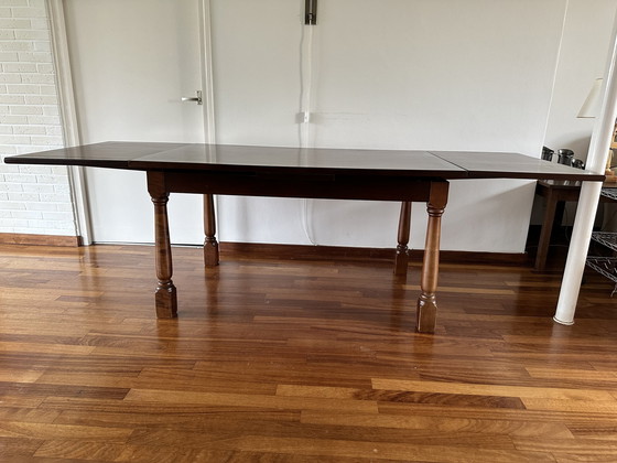 Image 1 of Vintage Uitschuifbare Mahonie Tafel