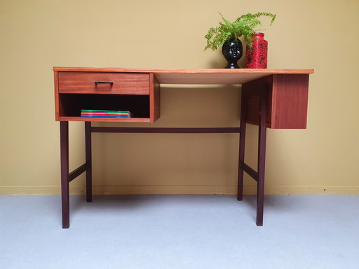 Mid-Century teak bureau/werkplek.