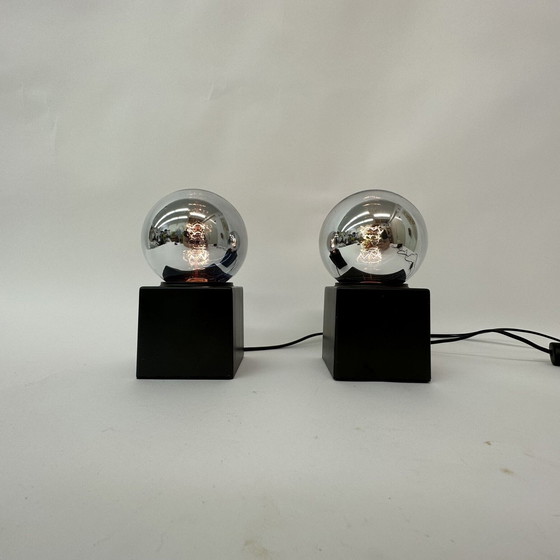 Image 1 of 2x Philips Vintage Tafellamp Space Age - jaren 1970