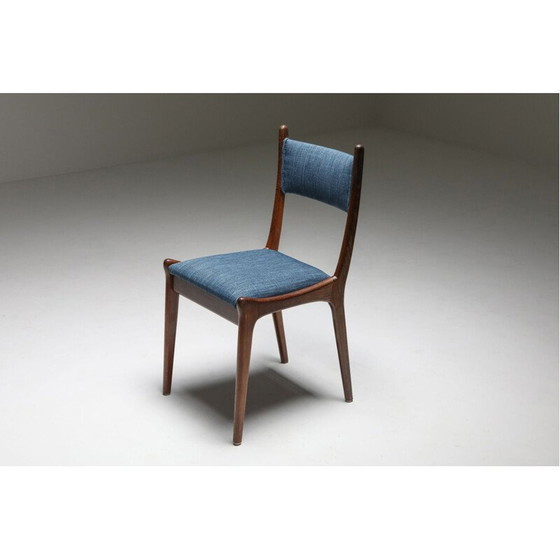 Image 1 of Set van 8 vintage gekleurde stoelen, België 1950