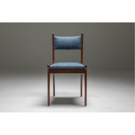 Image 1 of Set van 8 vintage gekleurde stoelen, België 1950