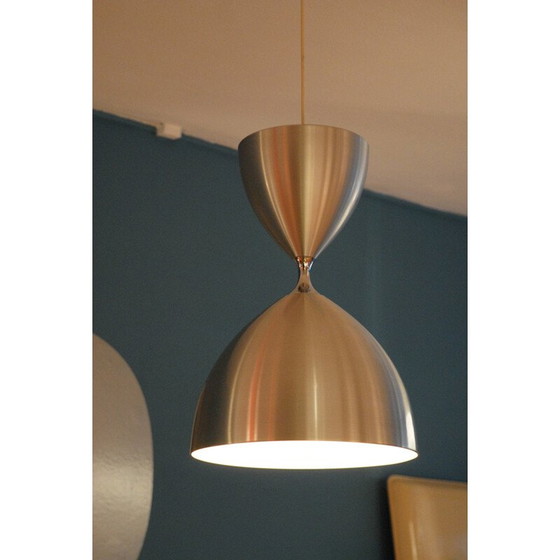 Image 1 of Vintage vega ophanging in geborsteld aluminium door Jo Hammerborg voor Fog en Amp, 1968
