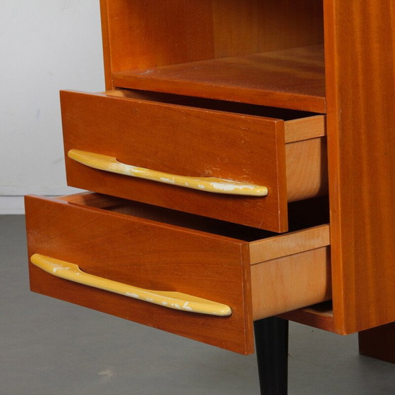 Image 1 of Vintage opaline glazen nachtkastje van Mojmir Pozar voor Up Zavody, Tsjecho-Slowakije 1960