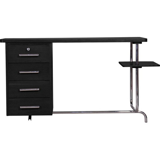 Vintage Bauhaus eikenhouten bureau van Jindrich Halabala, jaren 1930