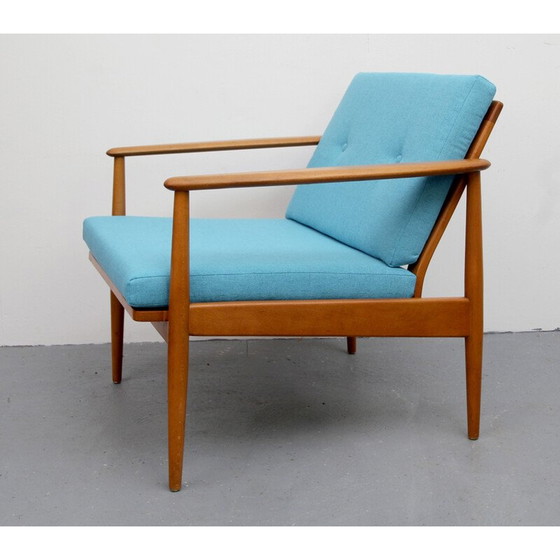 Image 1 of Vintage Duitse lichtblauwe fauteuil - jaren 1960