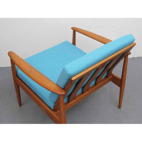 Image 1 of Vintage Duitse lichtblauwe fauteuil - jaren 1960