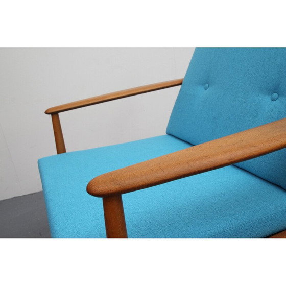 Image 1 of Vintage Duitse lichtblauwe fauteuil - jaren 1960