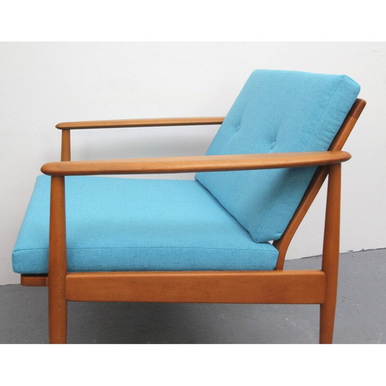 Image 1 of Vintage Duitse lichtblauwe fauteuil - jaren 1960