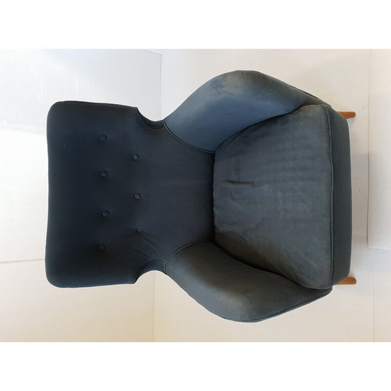 Image 1 of Calysse" vintage fauteuil in paardenhaar van Henri Caillon voor Erton, 1950