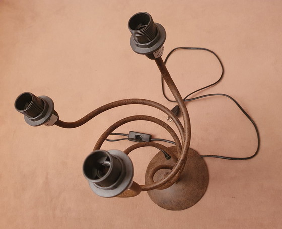 Image 1 of Woonkamerlamp met drie gekleurde kappen Lumiclub