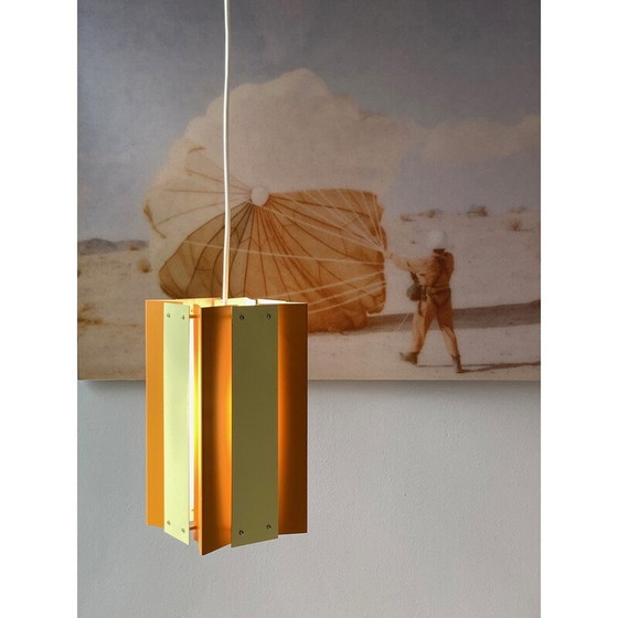Image 1 of Vintage hanglamp in metaal beschilderd door Lyfa, Denemarken 1960
