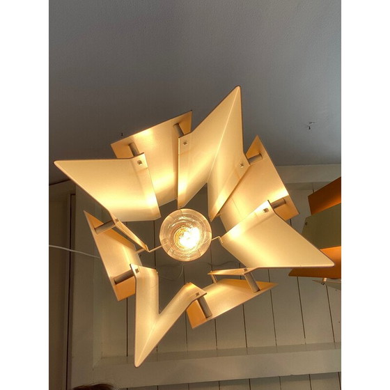 Image 1 of Vintage hanglamp in metaal beschilderd door Lyfa, Denemarken 1960