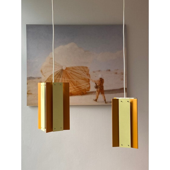 Image 1 of Vintage hanglamp in metaal beschilderd door Lyfa, Denemarken 1960