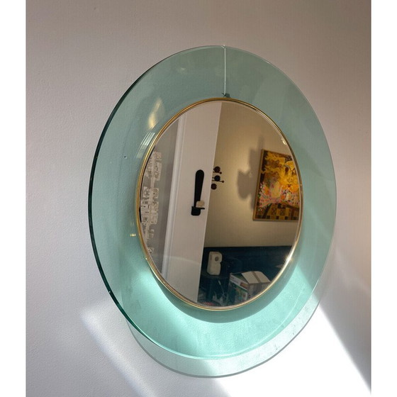 Image 1 of Mid-century ronde spiegel model 1699 van Max Ingrand voor Fontana Arte, Italië 1960
