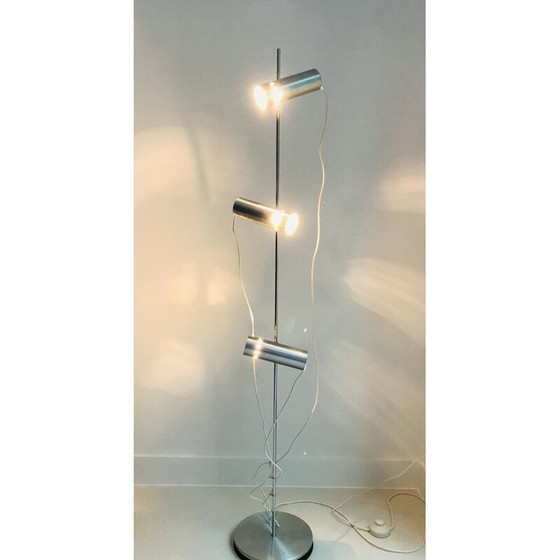 Image 1 of Vintage vloerlamp 3 spots Frankrijk 1970