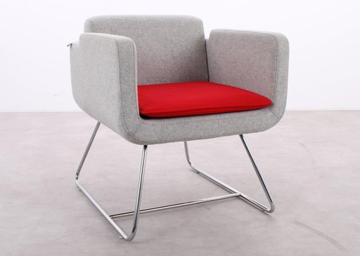 4X Schaffenburg Solo Art Y Fauteuil Grijs/Rood