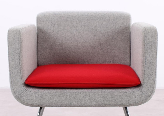 Image 1 of 4X Schaffenburg Solo Art Y Fauteuil Grijs/Rood