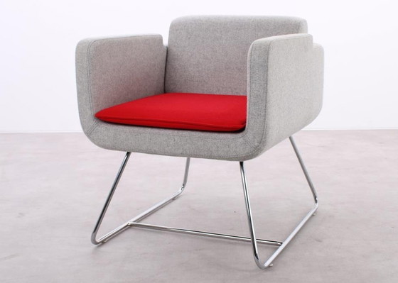 Image 1 of 4X Schaffenburg Solo Art Y Fauteuil Grijs/Rood