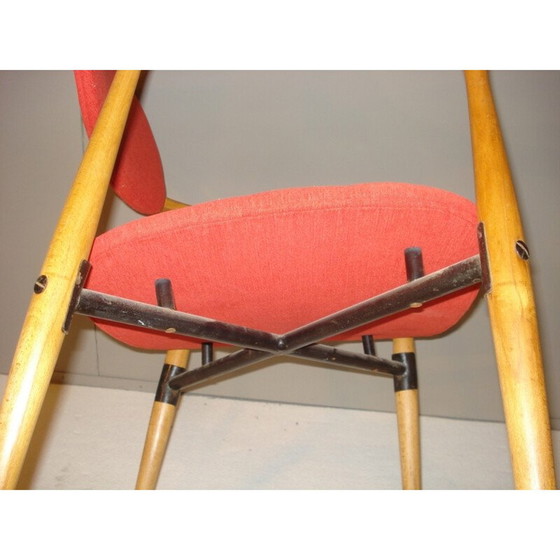 Image 1 of Scandinavische fauteuil in beukenhout - 1950