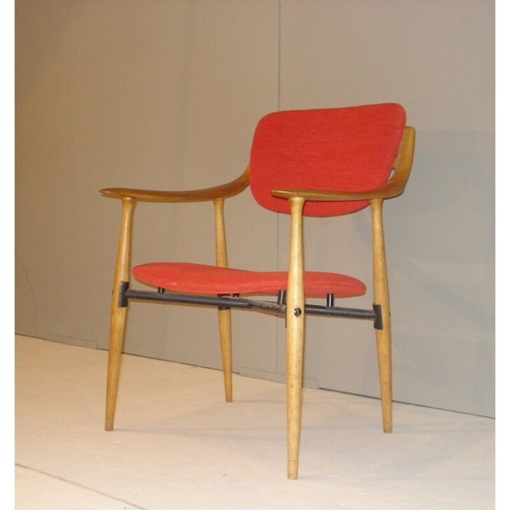 Image 1 of Scandinavische fauteuil in beukenhout - 1950