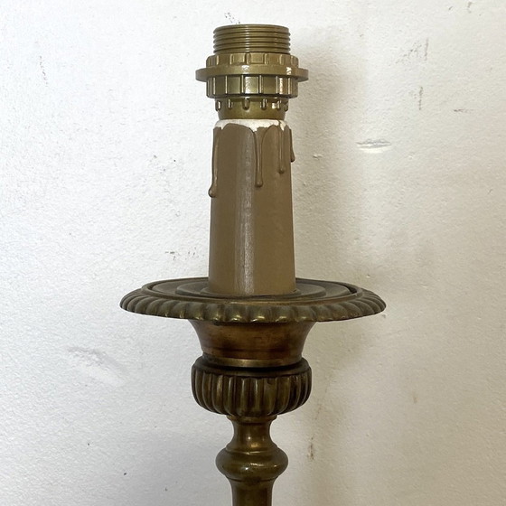 Image 1 of Bronzen lampstandaard