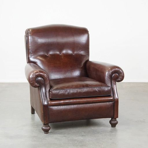 Donkere Schapenleren Armchair 