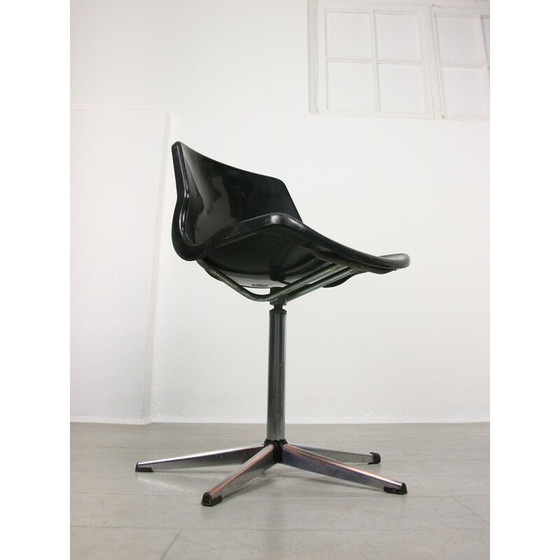 Image 1 of Vintage zwarte bureaudraaifauteuil van Svante Schöblom voor Overman Ab, Zweden 1970