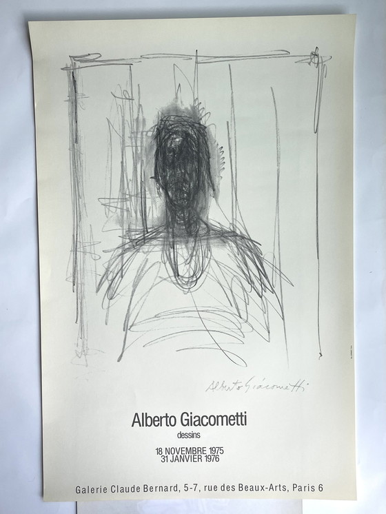 Image 1 of Alberto Giacometti, zeldzame originele vintage poster